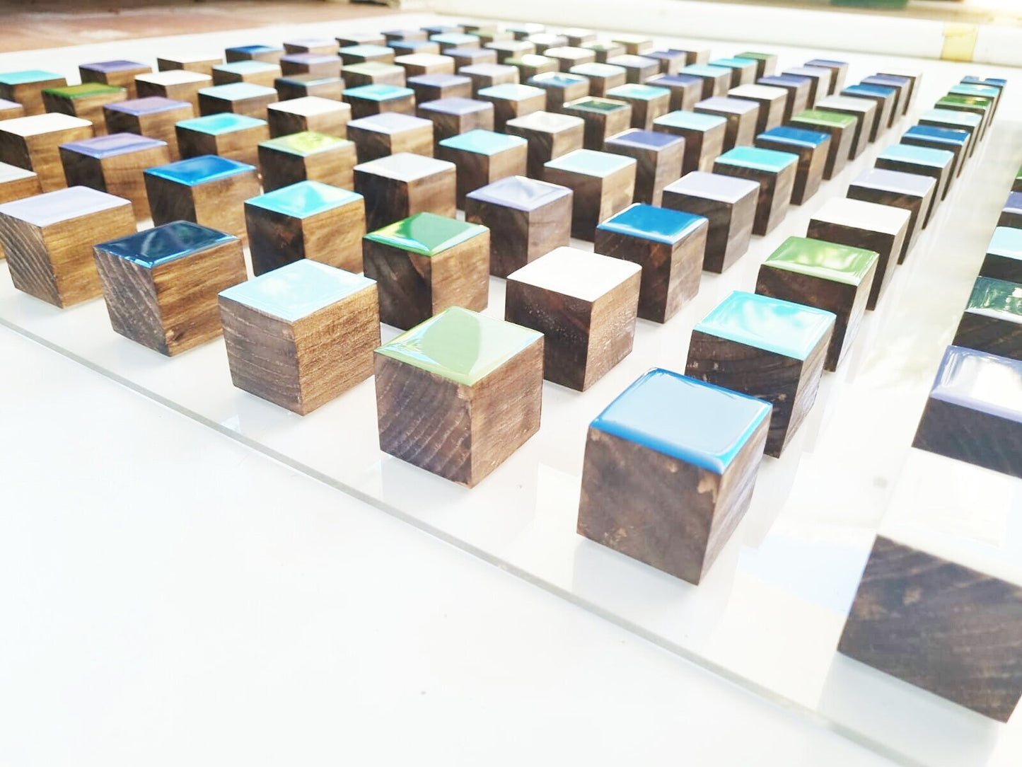 Custom wood wall art with high quality, shiny epoxy resin.Large art. Sculpture 3d art. Unique design for a modern home and office decor ©