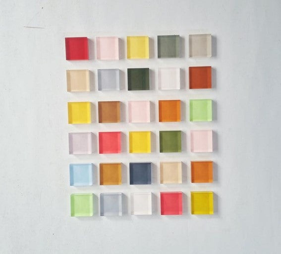 Pack of Hand-painted acrylic wall Tiles - 3D Block Wall Art - Soft, neutral, natural and pastel colors - Choose number, size and color of blocks