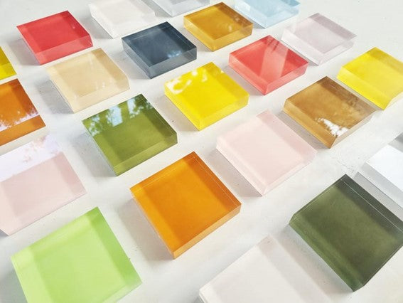 Pack of Hand-painted acrylic wall Tiles - 3D Block Wall Art - Soft, neutral, natural and pastel colors - Choose number, size and color of blocks
