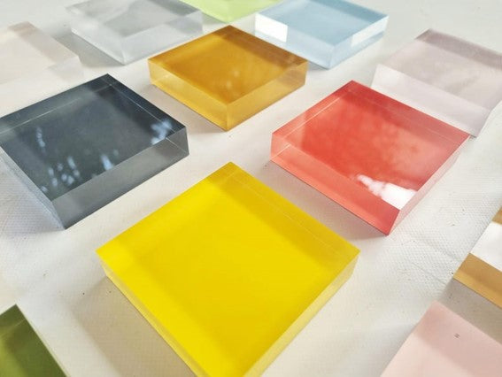 Pack of Hand-painted acrylic wall Tiles - 3D Block Wall Art - Soft, neutral, natural and pastel colors - Choose number, size and color of blocks