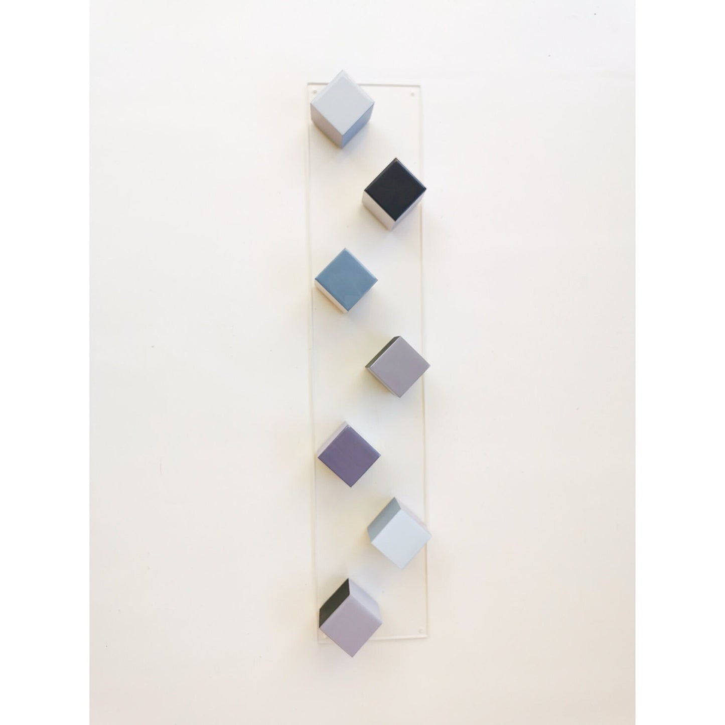 Wood wall art in neutral colors. Sculpture wall decor. Modern wall art 3D wall sculpture with resin finish on top. Cube art.