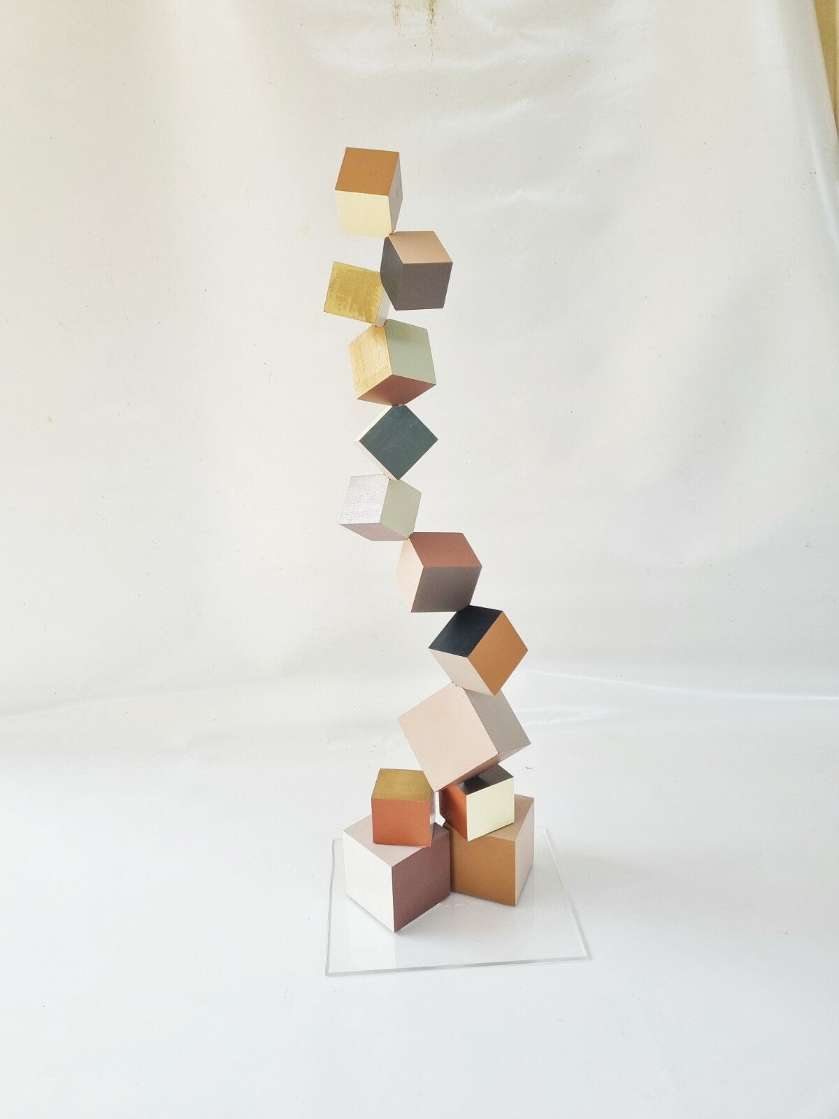 Wood Sculpture in neutral colors. Flat Base. 3d art. Perfect design for modern decoration.  3d wood sculpture. Minimal art. Woodart ©