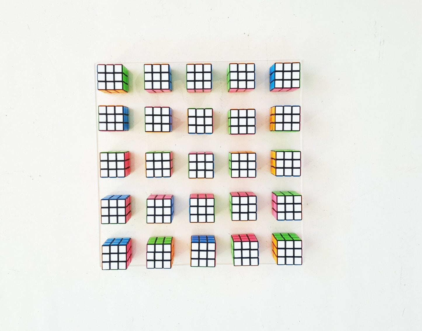 Original retro vintage white toy Rubik cube art piece. 80s nostalgia puzzle picture. Magic cube puzzle wall piece. Cube art. 3D art©